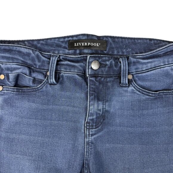 Liverpool Jeans Womens Size 8 Abby Ankle Skinny Fit Mid-Rise Stone Wash Denim - Picture 9 of 13